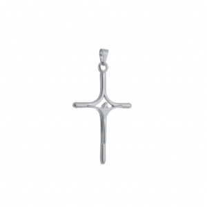 Pingente Prateado Crucifixo